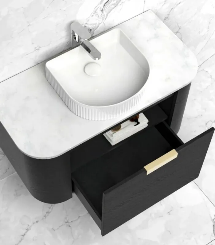 Bondi 750mm Plywood Wall Hung Vanity – Black Oak | Interior