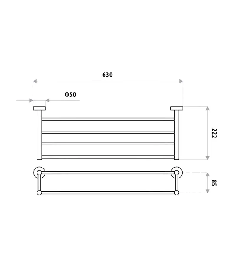 Loui 630mm Towel Rack - Specification
