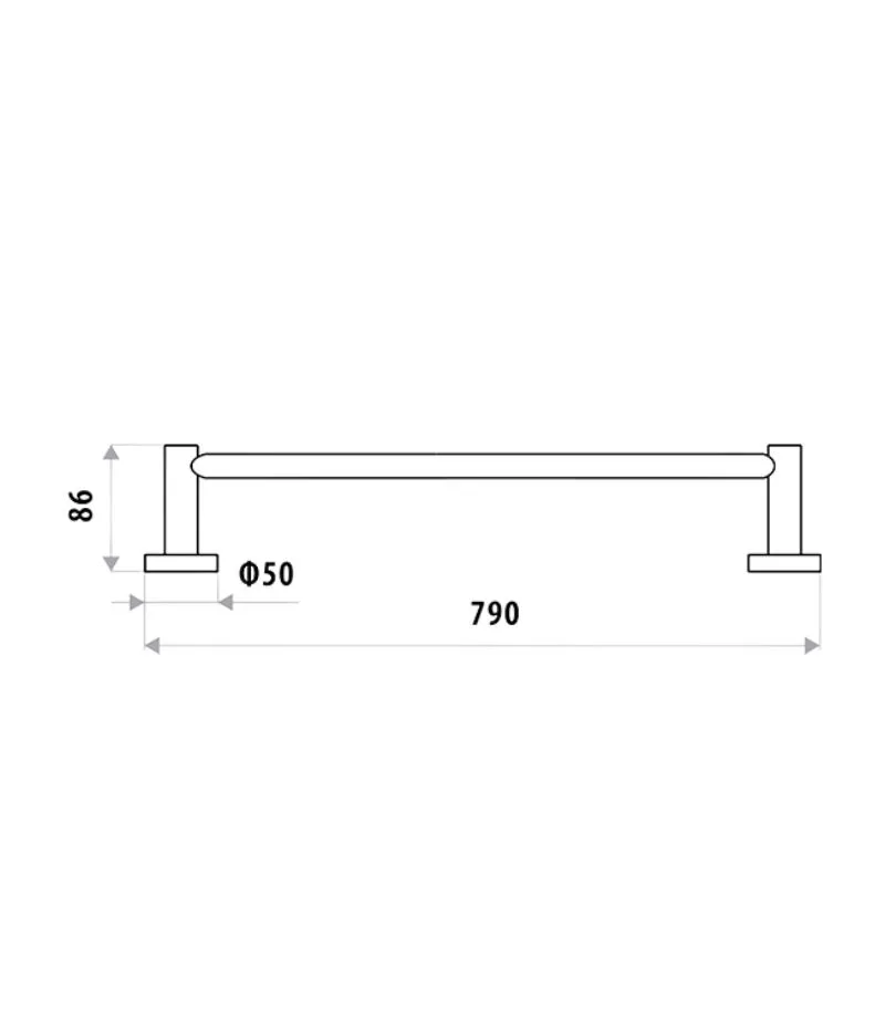 Loui Single Towel Rail - Specification