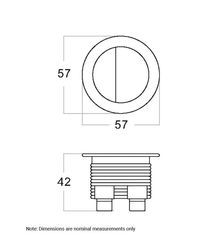 Round Press Toilet Button Specification