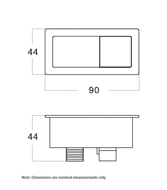 Square Press Toilet Button Specification