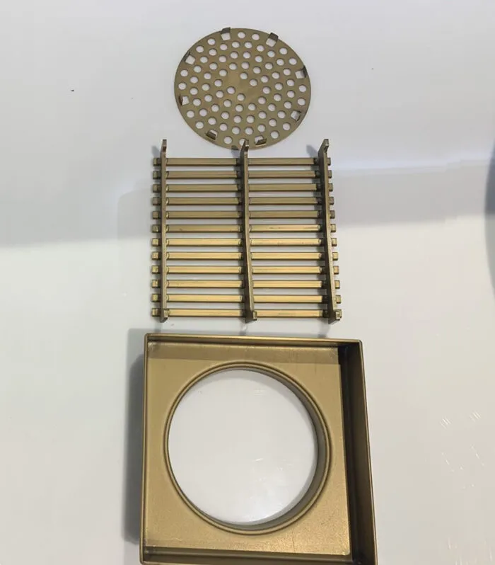 Grill Floor Waste - Brushed Brass Parts