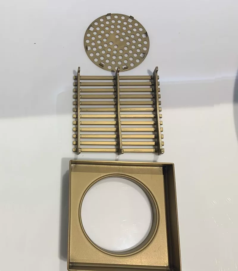 Grill Floor Waste - Brushed Brass Parts