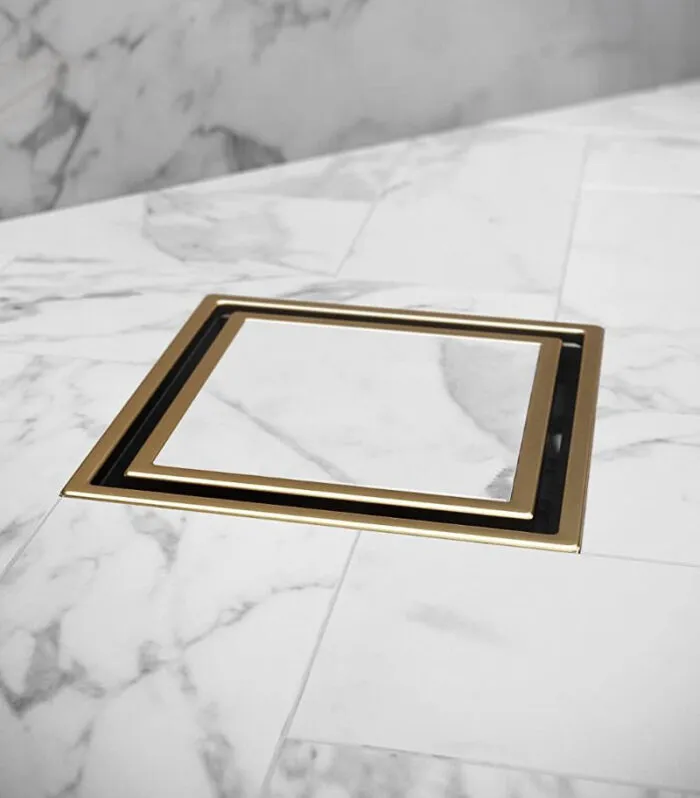 Tile Insert Floor Waste - Matt Gold Lifestyle