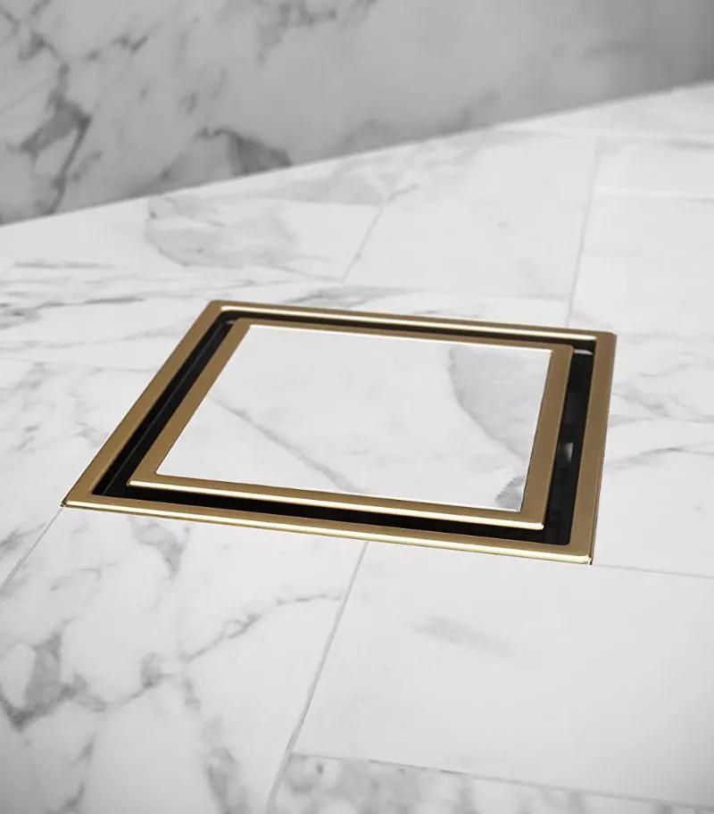 Tile Insert Floor Waste - Matt Gold Lifestyle