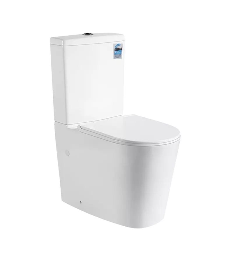 Reno 022 Rimless Flush Gloss White Wall Faced Universal Toilet Suite