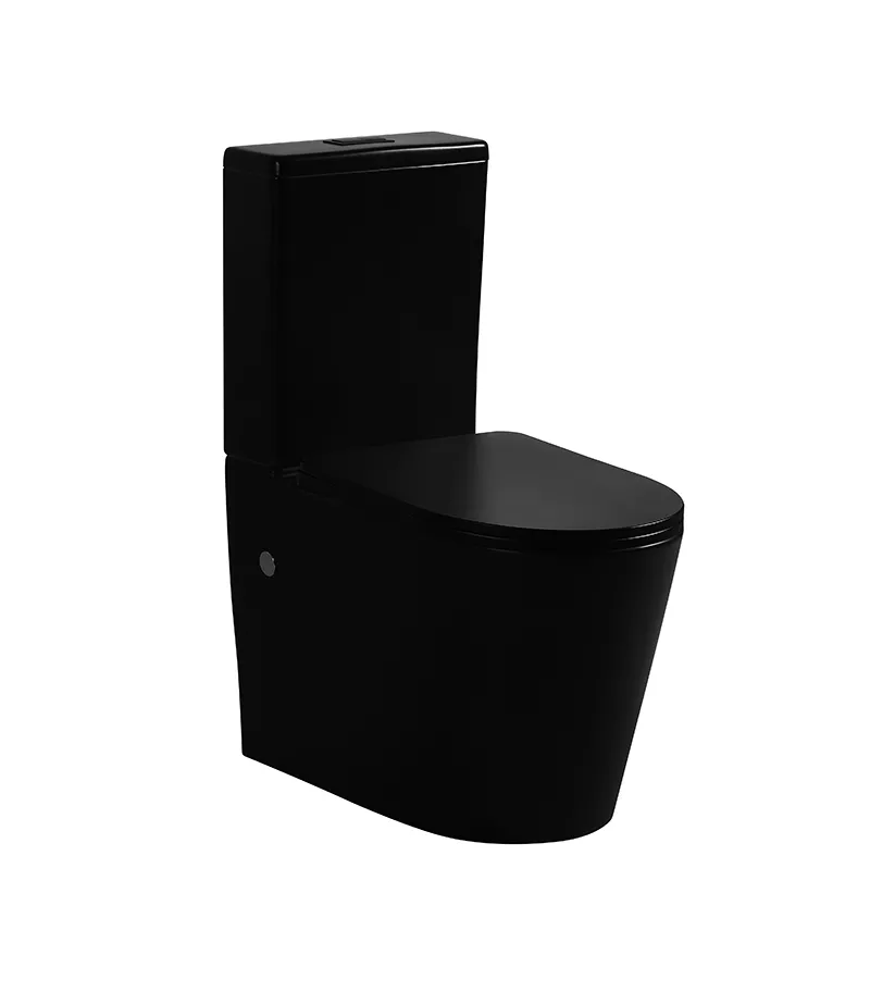 Reno 022 Rimless Matt Black Wall Faced Universal Toilet Suite