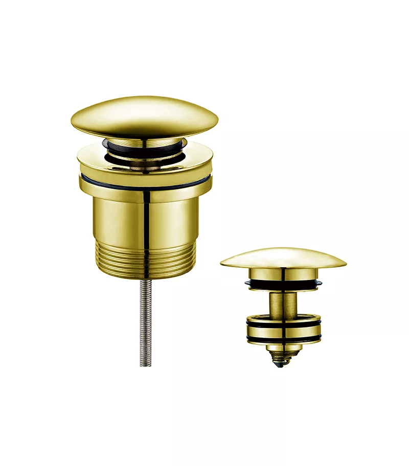 Opus Brushed Gold Mushroom Head Universal Pop Up Waste BW099-BG