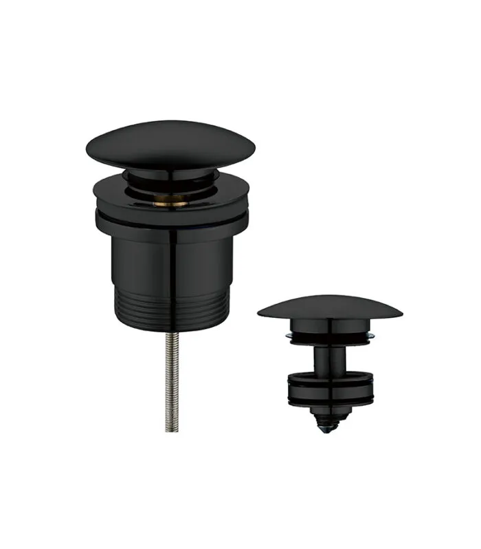 Opus Matt Black Mushroom Head Universal Pop Up Waste BW099-MB