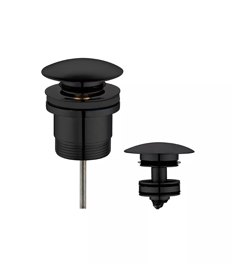 Opus Matt Black Mushroom Head Universal Pop Up Waste BW099-MB