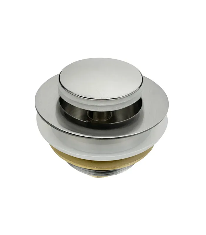 40mm Non Overflow Pop Up Bath Waste - Brushed Nickell Popup View