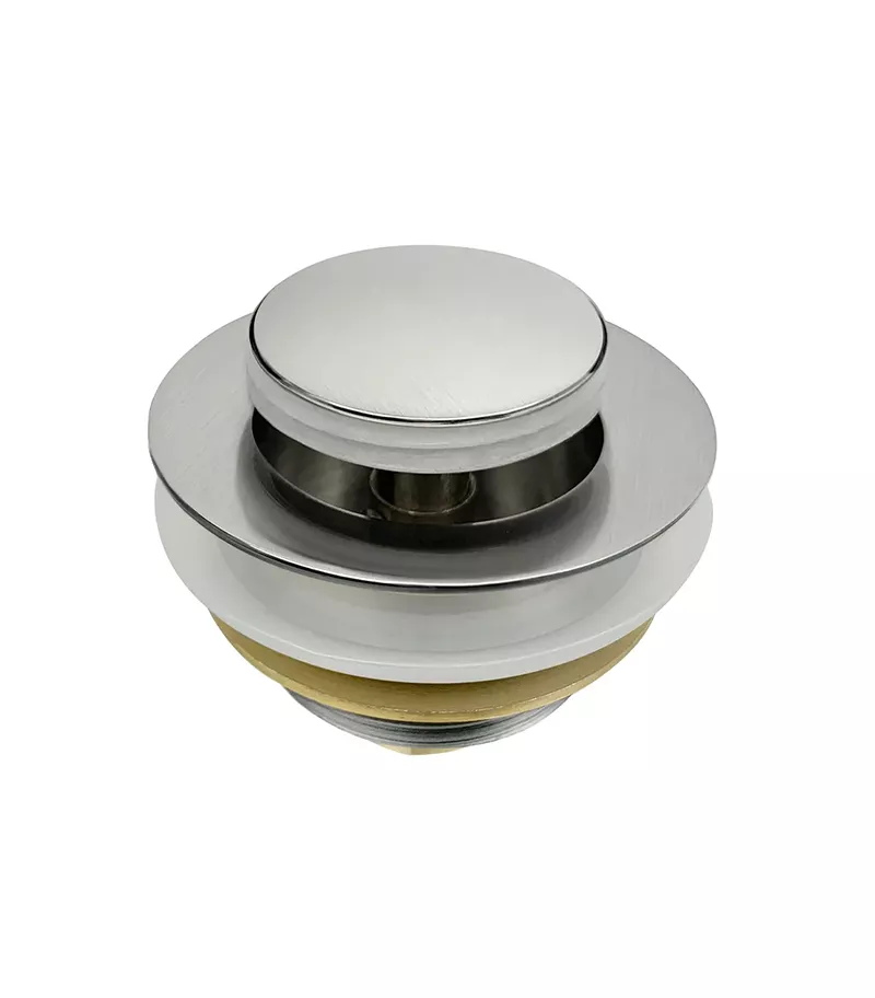 40mm Non Overflow Pop Up Bath Waste - Brushed Nickell Popup View