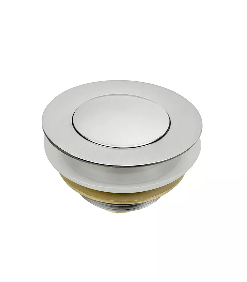 40mm Non Overflow Pop Up Bath Waste - Brushed Nickel