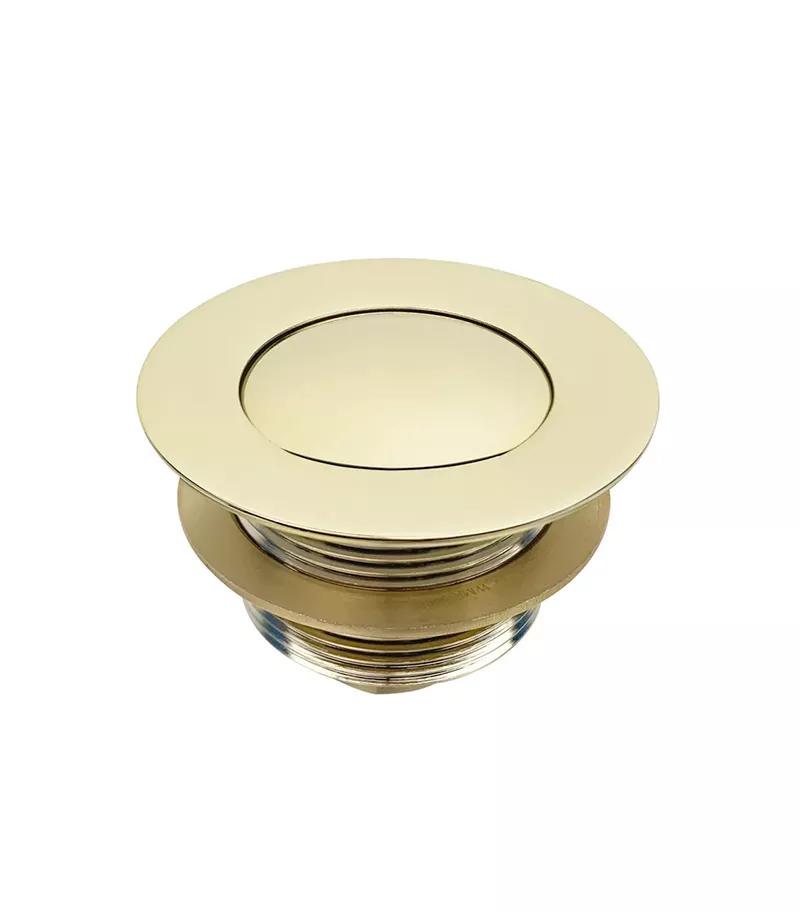 40mm Non Overflow Pop Up Bath Waste - Brushed Gold