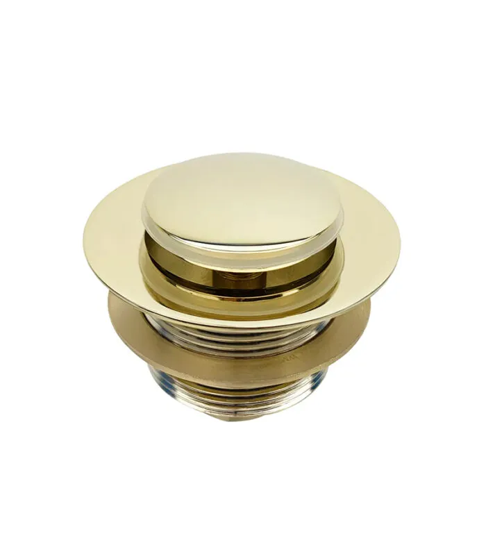 40mm Non Overflow Pop Up Bath Waste - Brushed Gold Popup View
