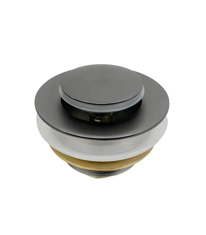 40mm Non Overflow Pop Up Bath Waste - Gunmetal Popup View