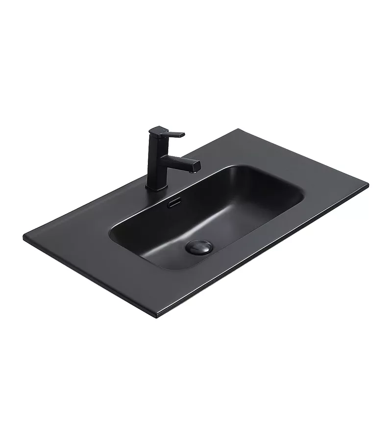 Olivia Matt Black Ceramic Vanity Top OMB600/750/900