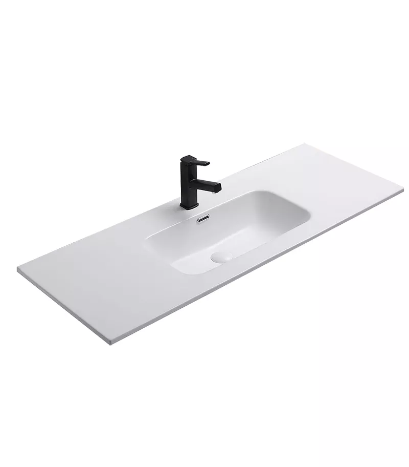 Olivia 1200mm Matt White Single Bowl Ceramic Vanity Top specification OMW1200
