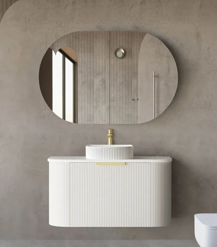 Bondi Matt White 900mm Plywood Wall Hung Vanity BO900WST