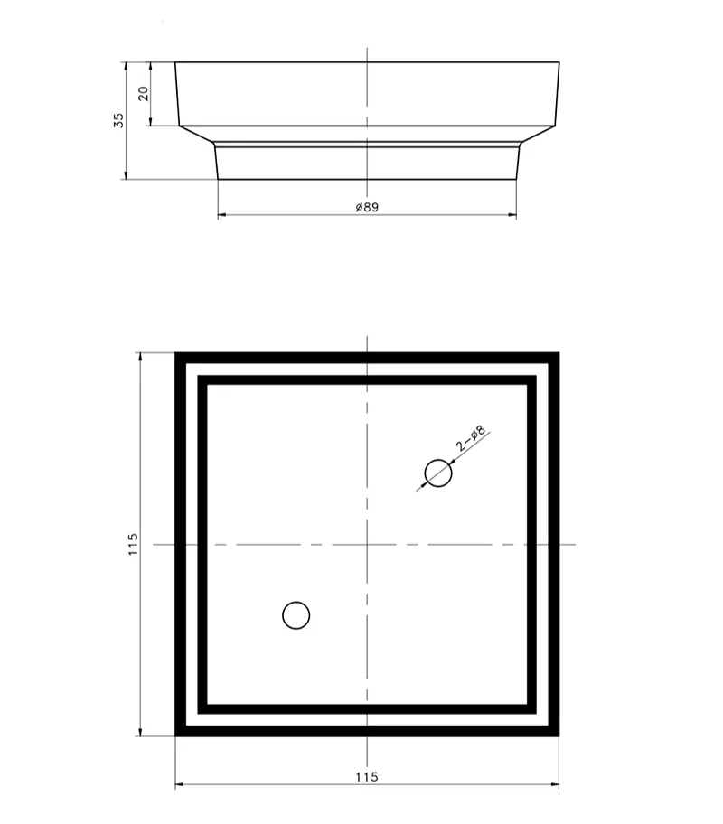 Tile Insert Solid Brass Floor Waste Specification