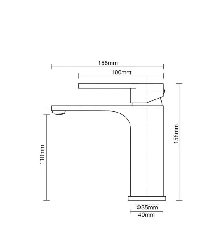 IVANO Brass Short Basin Mixer - Specification