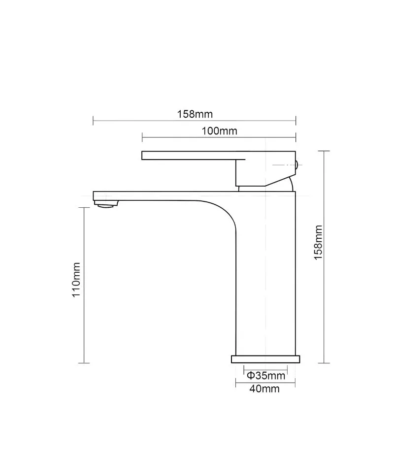 IVANO Brass Short Basin Mixer - Specification