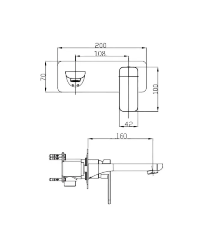 IVANO Brass Basin/Bath Mixer - Specification