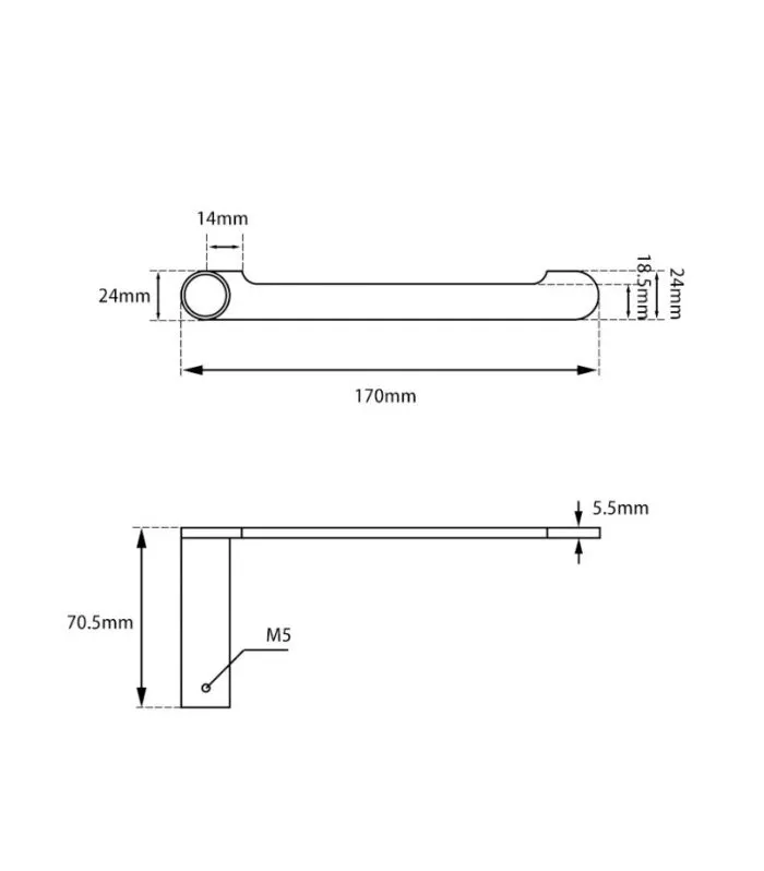 Rushy Toilet Roll Holder - Bar Style - Specification