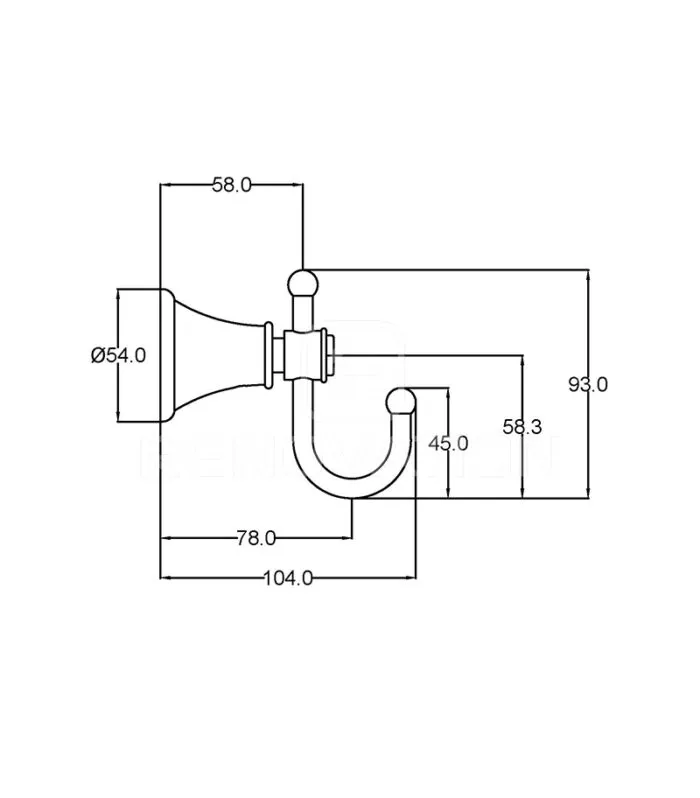Clasico Single Robe Hook Specification