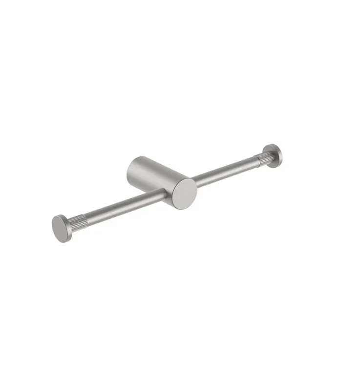 CADDENCE Double Toilet Roll Holder - Brushed Nickel