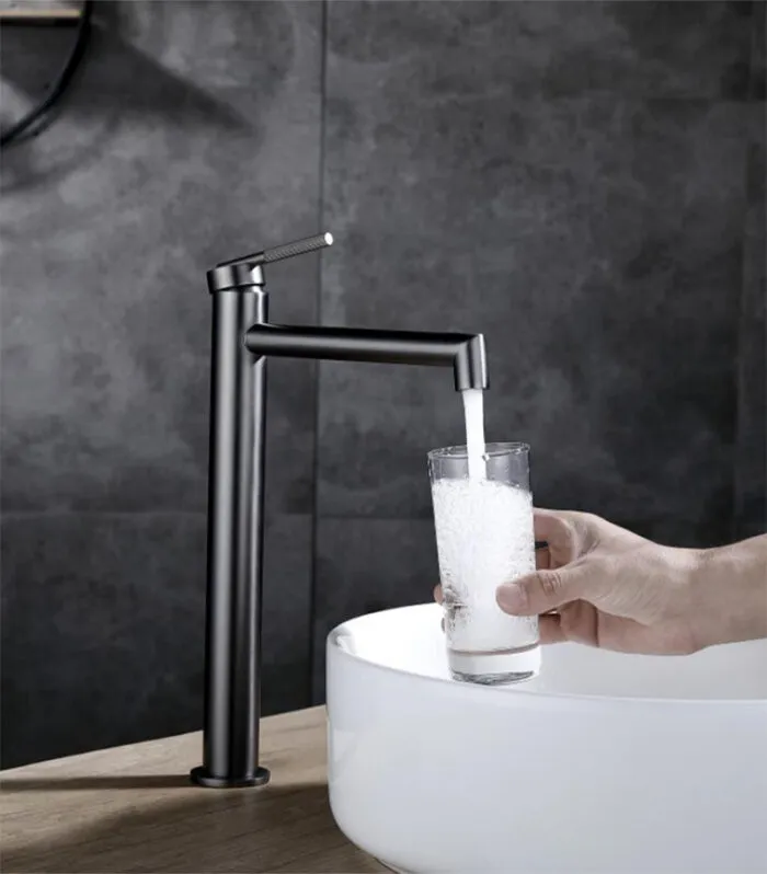 CADDENCE Tall Basin Mixer - Gunmetal | Lifestyle