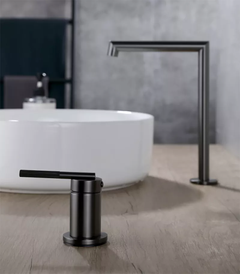 CADDENCE Two-Piece Basin Mixer - Gunmetal | Lifestyle