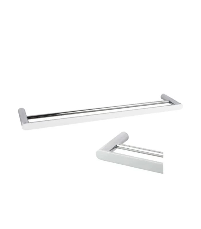Rushy Double Towel Rail - Chrome