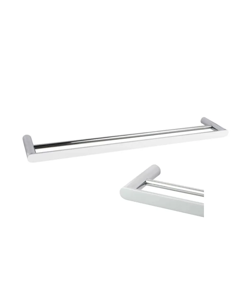 Rushy Double Towel Rail - Chrome