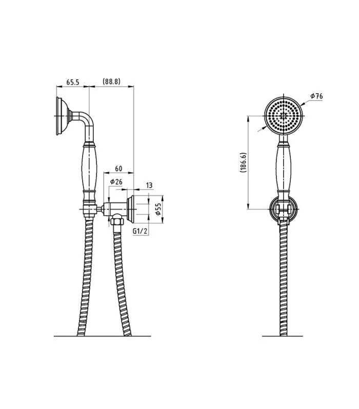 Clasico Hand Shower Specification