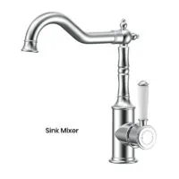 IKON Clasico Chrome Ceramic Handle Sink Mixer HYB868-102A