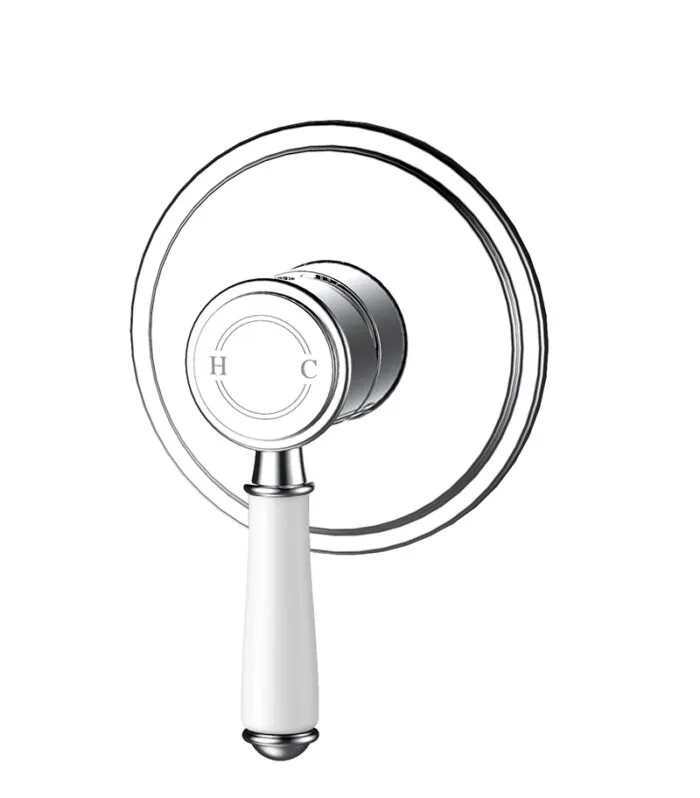 IKON Clasico Chrome Ceramic Handle Wall Mixer HYB868-301ATK