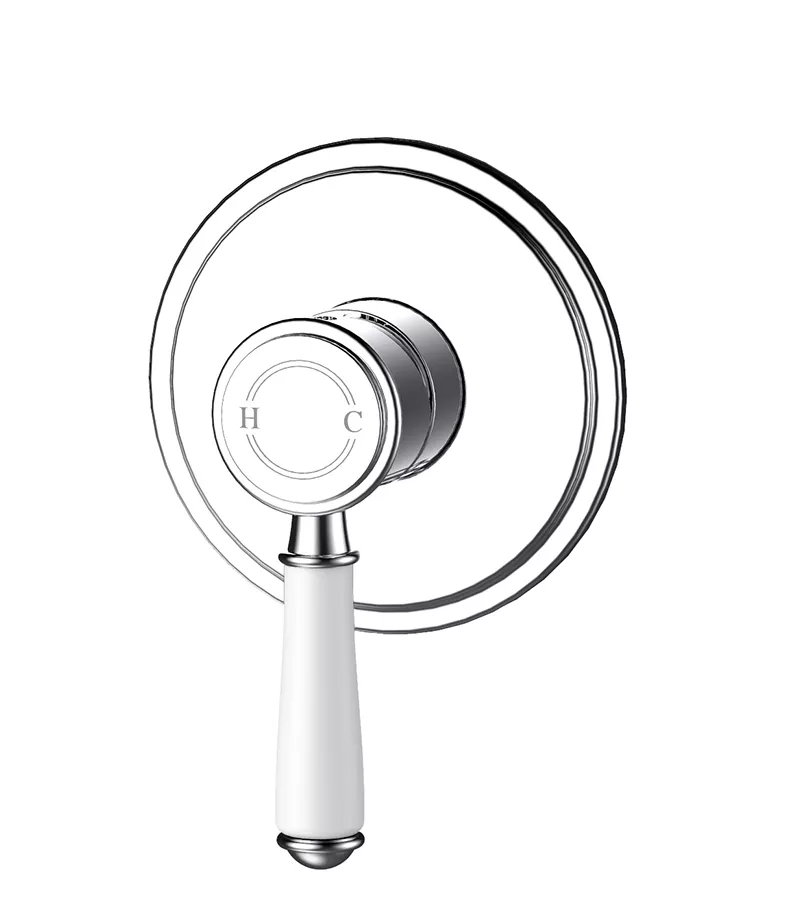 IKON Clasico Chrome Ceramic Handle Wall Mixer HYB868-301ATK