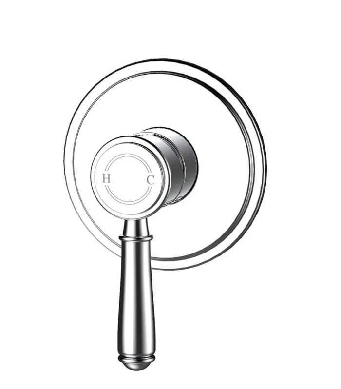 IKON Clasico Chrome Solid Handle Wall Mixer HYB868-301TK