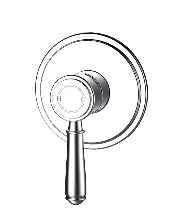 IKON Clasico Chrome Solid Handle Wall Mixer HYB868-301TK