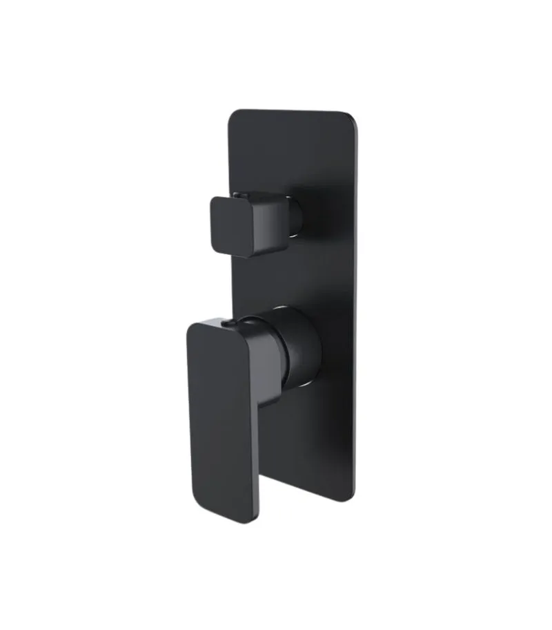 IVANO Brass Wall Mixer with Diverter - Matt Black