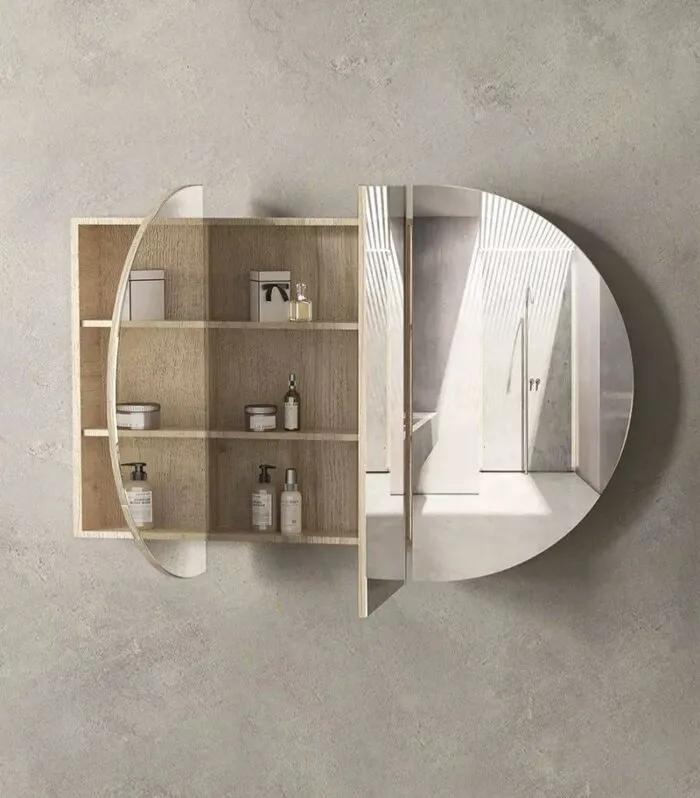 Bondi Shaving Cabinet - Natural Oak Interior