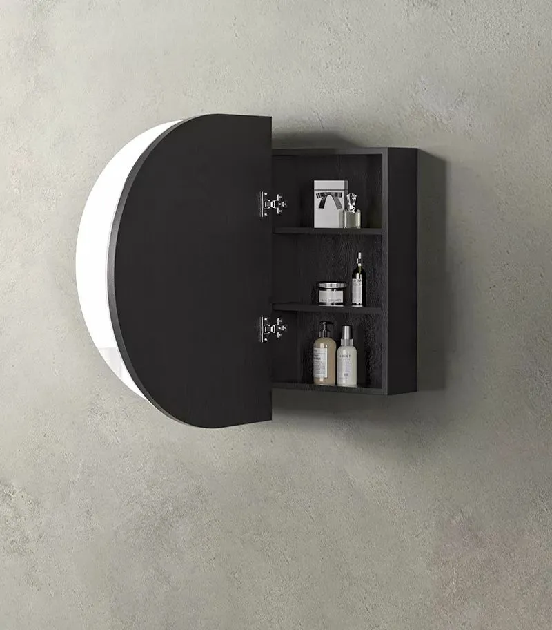 Bondi 900x600mm Shaving Cabinet - Black Oak Interior