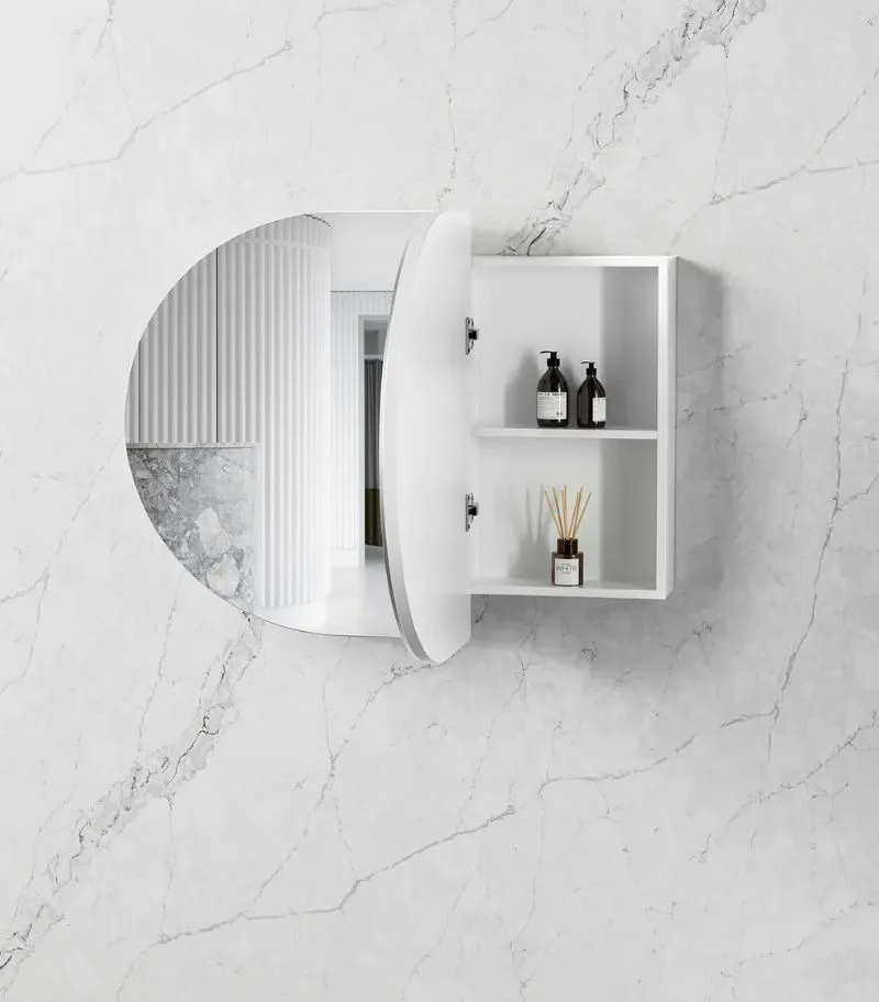 Bondi 900x600mm Shaving Cabinet - Matte White Interior