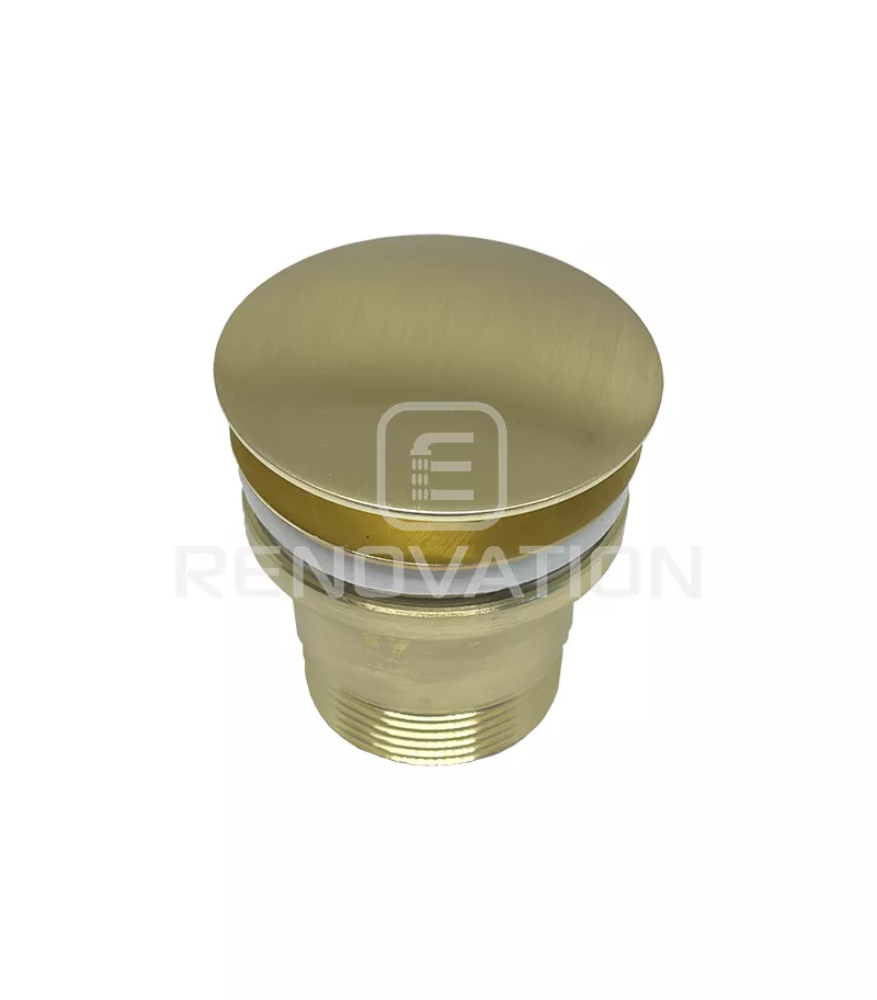 Opus Brushed Gold Mushroom Head Universal Pop Up Waste BW099-BG Topview