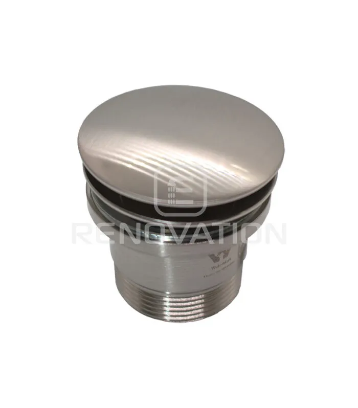 Opus Brushed Nickel Mushroom Head Universal Pop Up Waste Topview