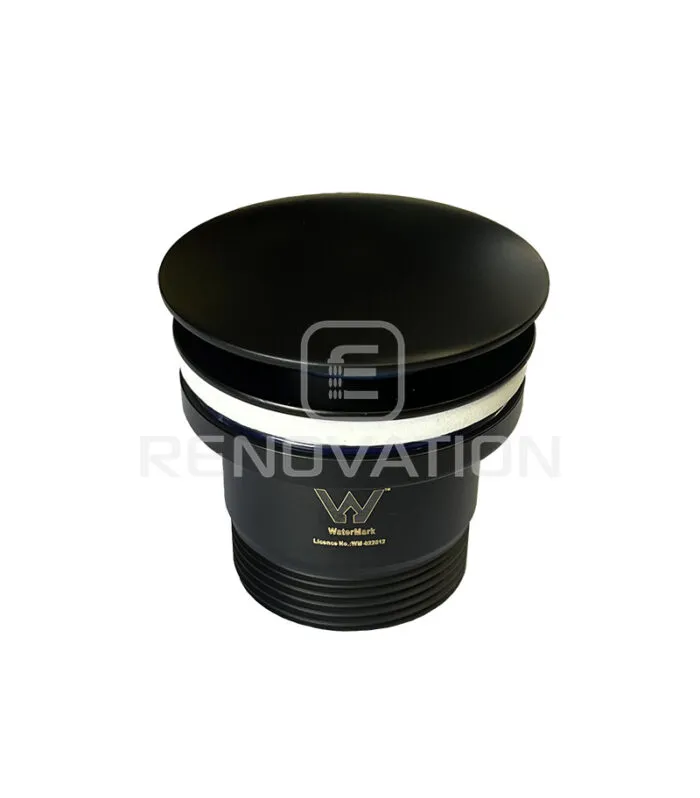 Opus Matt Black Mushroom Head Universal Pop Up Waste BW099-MB Topview