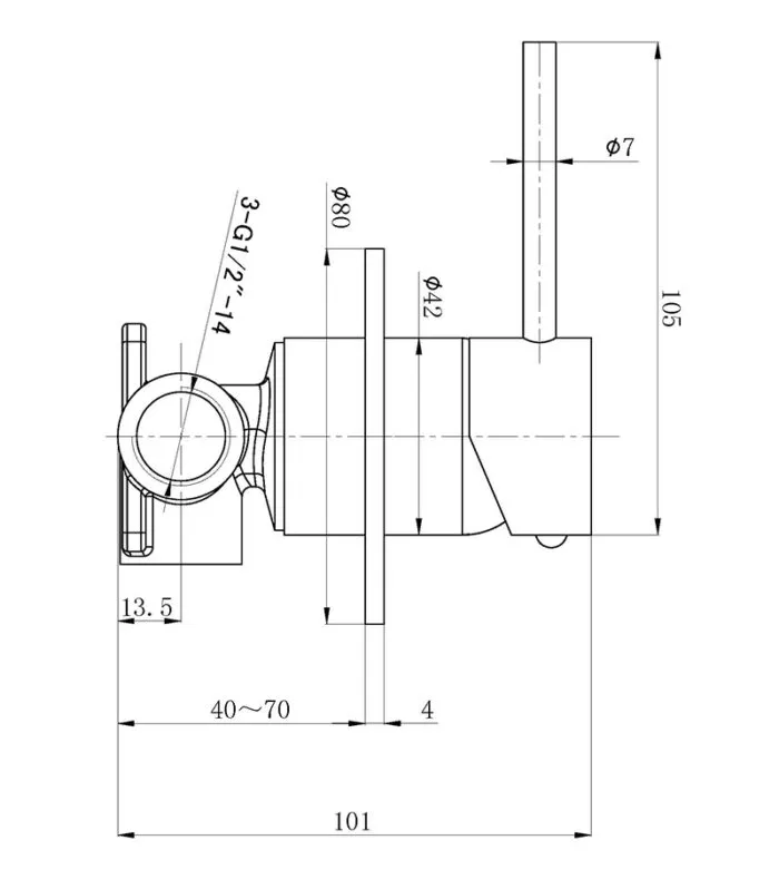 Opus II Stainless Steel Wall Mixer Specification