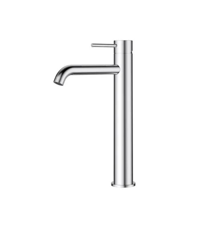 Otus Slimline Tall Basin Mixer with Curved Spout - Chrome