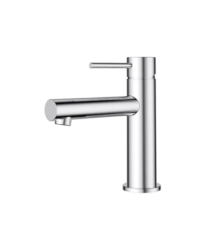 Otus Slimline Short Basin Mixer with Straight Spout - Chrome
